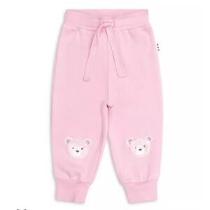Baby Girl HUXBABY Plush Pink Bear Sweatpants Infant Toddler 3T HUX 3 Sweats Fuzz